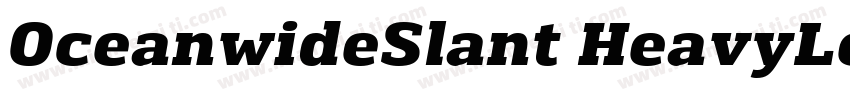 OceanwideSlant HeavyLeaning字体转换